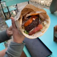 spicy vegan wrap   at Deli Gourmet Falafel in Alacati