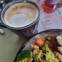 Oat milk latte at Walkers Nurseries in Doncaster