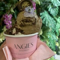 Cappuccino Ice Cream w/ Cocoa Nibs  at Angie's Epicurean in West Palm Beach