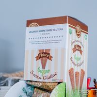 Vegan and gluten free ice cream cones. at Kavarna - Zvezda in Ljubljana