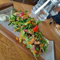 Mushroom flatbread at Salka in Husavik