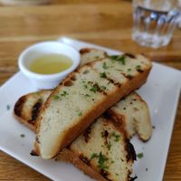 Garlic bread, ask for vegan version at Salka in Husavik