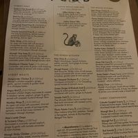 Menu Dec 2023  at Mowgli in Ellesmere Port