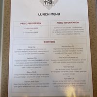 Lunch menu page 1  at Pad Thai - The Red Lion in Wokingham
