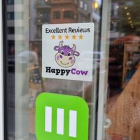 Gave a Happy Cow sticker! at Nieuwe Vaart in Antwerpen