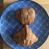 Top: croissant chocolate, bottom: plain croissant   at Nieuwe Vaart in Antwerpen