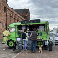 Nice coffee / cocoa creations in Portobello  at The Little Green Van in Edinburgh