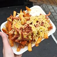 Loaded fries at Feed The Village in South East London