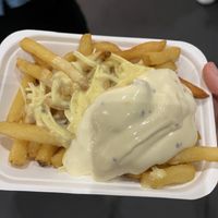 Cheese and truffle mayo loaded fries   at Feed The Village in South East London