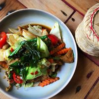 "Drunkard Noodles”  at Thai Time in Arundel