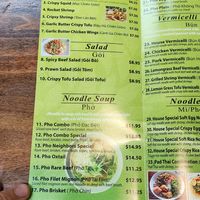 The circled numbers can be made vegan at Pho' Neighbors in Lake Elsinore