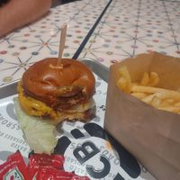 The double impossible burger 🔥🔥🔥 at CB - Crossroads Burgers in Las Vegas