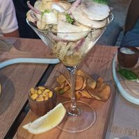 Mushroom ceviche at Turquesa in Setubal