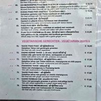 Vegetarian dishes on menu at Erawan in Haarlem