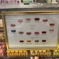 The macaron menu  at Ladurée in Vancouver
