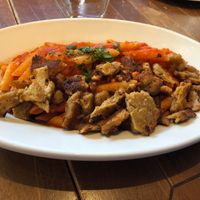 Penne Arrabiata w/Vegan Chicken at L'Osteria Rostock in Rostock