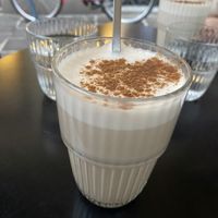 Chair tea latte   at Bazilika Križanke in Ljubljana