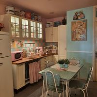 Seating area at Carolinas Petit Cafe & Tearoom in Sliema