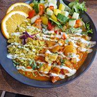 Cauliflower curry at The Chakra Lounge in Bakewell