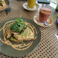 Avo smash and Turkish delight drink at The Chakra Lounge in Bakewell