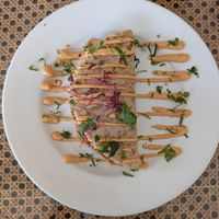 Roti with vegan sausage at The Chakra Lounge in Bakewell