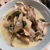 Sauteed mushrooms in coconut milk at Da Prata 52 in Lisbon