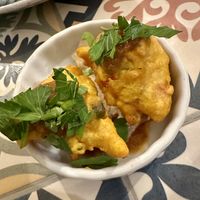 Sample of the chickpea fritters  at Da Prata 52 in Lisbon