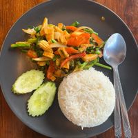 Stir fry with curry, veggies, and tofu  at Hom Mali Thai Food & Noodle in Ao Nang
