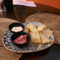 Appetizer (I don't know wheter the cream next to the hummus is vegan too) at Loca Luna - Maybe closed in Fethiye