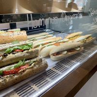 Sandwiches of the day (hummus, ‘salmon’, scrambled ‘eggs’)  at Intense Coffee in Luxembourg City