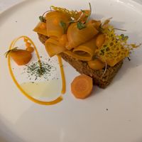 Texturas de cenoura at Pousadela Restaurant in Braga