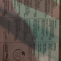Menu side 1  at MAWE Cocina Vegana in Mazatlan