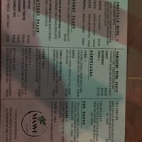 Menu side 2  at MAWE Cocina Vegana in Mazatlan