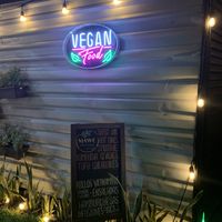 Business sign  at MAWE Cocina Vegana in Mazatlan