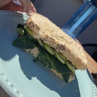 Sandwich with apple   at MAWE Cocina Vegana in Mazatlan
