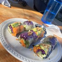 Spring rolls  at MAWE Cocina Vegana in Mazatlan