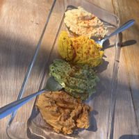 Hummus platter  at MAWE Cocina Vegana in Mazatlan