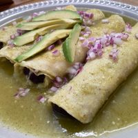 Enchiladas at MAWE Cocina Vegana in Mazatlan