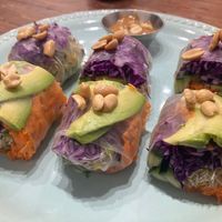 Colorful spring rolls  at MAWE Cocina Vegana in Mazatlan