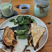 My vegan  steak and cheese sandwich. at Te Quiero Verde in Puerto Vallarta