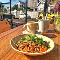 Buckwheat noodles in teriyaki sauce with smoked tofu and vegetables   at We Cafe - Maybe closed in Cape Town