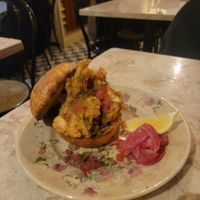 Oyster mushroom on brioche at Boca Bistro in Lisbon
