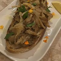 Sautéed wild mushrooms on toast  at Boca Bistro in Lisbon