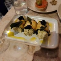 Zucchini w. almond ricotta at Boca Bistro in Lisbon