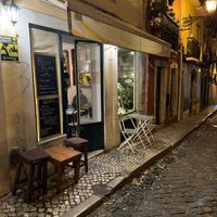 Outside  at Boca Bistro in Lisbon
