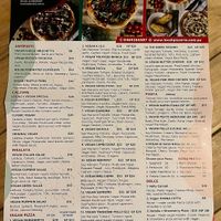 The Vegan Menu  at Locali Pizza in Mermaid Beach