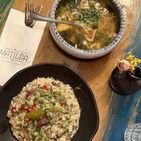 Vegan ramen & risotto  at Matilda in Brunico