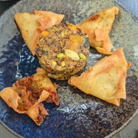 Samosas at Café le Pirate in Granville