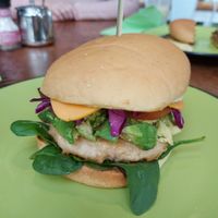 The Oli burger 😍 at Ladle & Leaf Cafe in Burnie