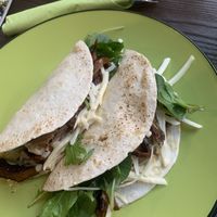 Mock duck tacos   at Ladle & Leaf Cafe in Burnie